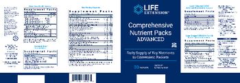 Life Extension Comprehensive Nutrient Packs Advanced Once-Daily Health Booster - supplement