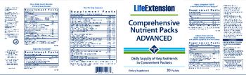 Life Extension Comprehensive Nutrient Packs Advanced Once-Daily Health Booster - supplement