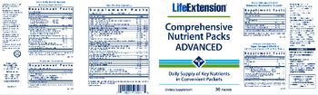 Life Extension Comprehensive Nutrient Packs Advanced Super Omega-3 EPA/DHA With Seasme Lignans & Olive Fruit Extract - supplement