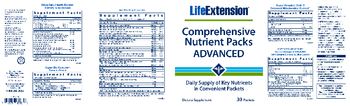 Life Extension Comprehensive Nutrient Packs Advanced Super Ubiquinol CoQ10 Enhanced Mitochondrial Support - supplement