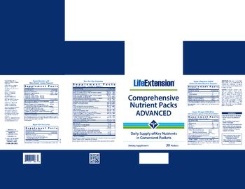 Life Extension Comprehensive Nutrient Packs Advanced Super Ubiquinol CoQ10 Enhanced Mitochondrial Support - supplement