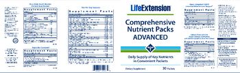 Life Extension Comprehensive Nutrient Packs Advanced Super Ubiquinol CoQ10 - supplement