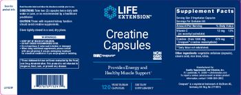 Life Extension Creatine Capsules - supplement