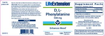 Life Extension D, L-Phenylalanine 500 mg - 