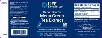 Life Extension Decaffeinated Mega Green Tea Extract - supplement