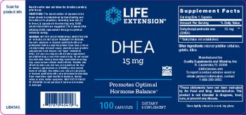 Life Extension DHEA 15 mg - supplement