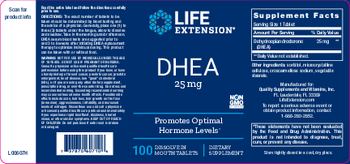 Life Extension DHEA 25 mg - supplement