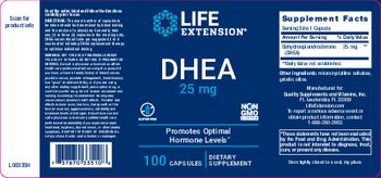 Life Extension DHEA 25 mg - supplement