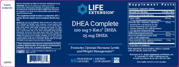 Life Extension DHEA Complete 100 mg 7-Keto DHEA 25 mg DHEA - supplement
