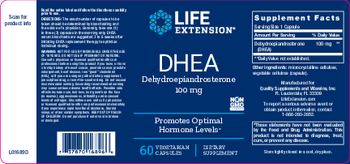 Life Extension DHEA Dehydroepiandrosterone 100 mg - supplement