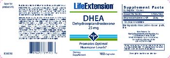 Life Extension DHEA Dehydroepiandrosterone 25 mg - supplement