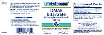 Life Extension DMAE Bitartrate (Dimethylaminoethanol) 150 mg - supplement
