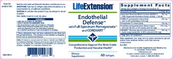 Life Extension Endothelial Defense With Full-Spectrum Pomegranate And Cordiart - supplement