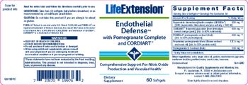 Life Extension Endothelial Defense With Pomegranate Complete And Cordiart - supplement
