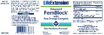 Life Extension Enhanced FernBlock With Red Orange Complex - supplement