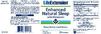 Life Extension Enhanced Natural Sleep with Melatonin - supplement