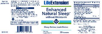 Life Extension Enhanced Natural Sleep without Melatonin - supplement