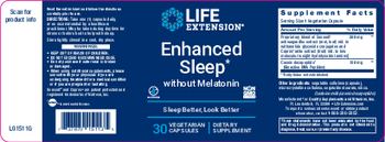 Life Extension Enhanced Sleep without Melatonin - supplement