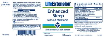 Life Extension Enhanced Sleep without Melatonin - supplement