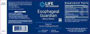 Life Extension Esophageal Guardian Berry Flavor - supplement