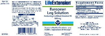 Life Extension European Leg Solution - supplement