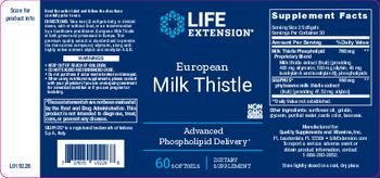 Life Extension European Milk Thistle - supplement