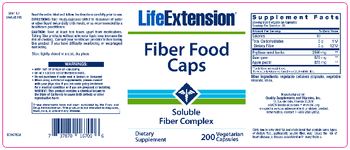 Life Extension Fiber Food Caps - supplement