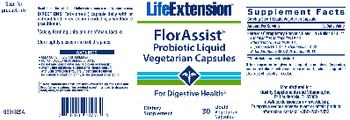 Life Extension FlorAssist Probiotic Liquid Vegetarian Capsules - supplement