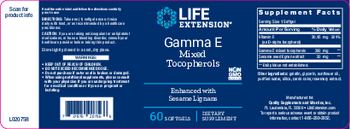 Life Extension Gamma E Mixed Tocopherols - supplement