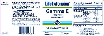 Life Extension Gamma E Tocopherol Tocotrienols - supplement