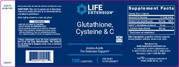 Life Extension Glutathione, Cysteine & C - supplement