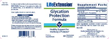 Life Extension Glycation Protection Formula - supplement