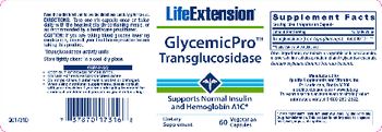Life Extension GlycemicPro Transglucosidase - supplement