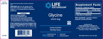Life Extension Glycine 1000 mg - supplement