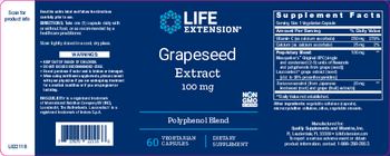 Life Extension Grapeseed Extract 100 mg - supplement