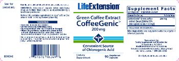 Life Extension Green Coffee Extract CoffeeGenic 200 mg - supplement