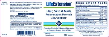 Life Extension Hair, Skin & Nails Rejuvenation Formula with Verisol - supplement