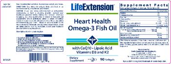 Life Extension Heart Heath Omega-3 Fish Oil - supplement