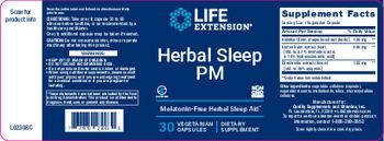 Life Extension Herbal Sleep PM - supplement
