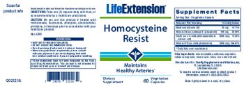 Life Extension Homocysteine Resist - supplement