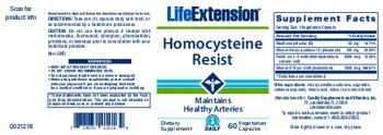 Life Extension Homocysteine Resist - supplement