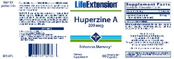 Life Extension Huperzine A 200 mcg - supplement