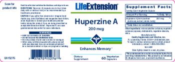 Life Extension Huperzine A 200 mcg - supplement