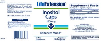 Life Extension Inositol Caps 1000 mg - supplement