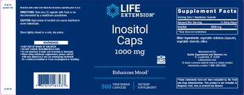 Life Extension Inositol Caps 1000 mg - supplement