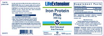 Life Extension Iron Protein Plus 300 mg - supplement