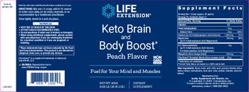 Life Extension Keto Brain and Body Boost Peach Flavor - supplement