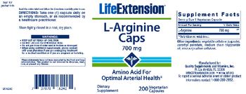 Life Extension L-Arginine Caps 700 mg - supplement