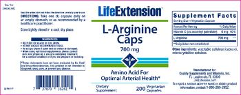 Life Extension L-Arginine Caps 700 mg - supplement