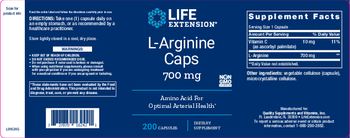 Life Extension L-Arginine Caps 700 mg - supplement